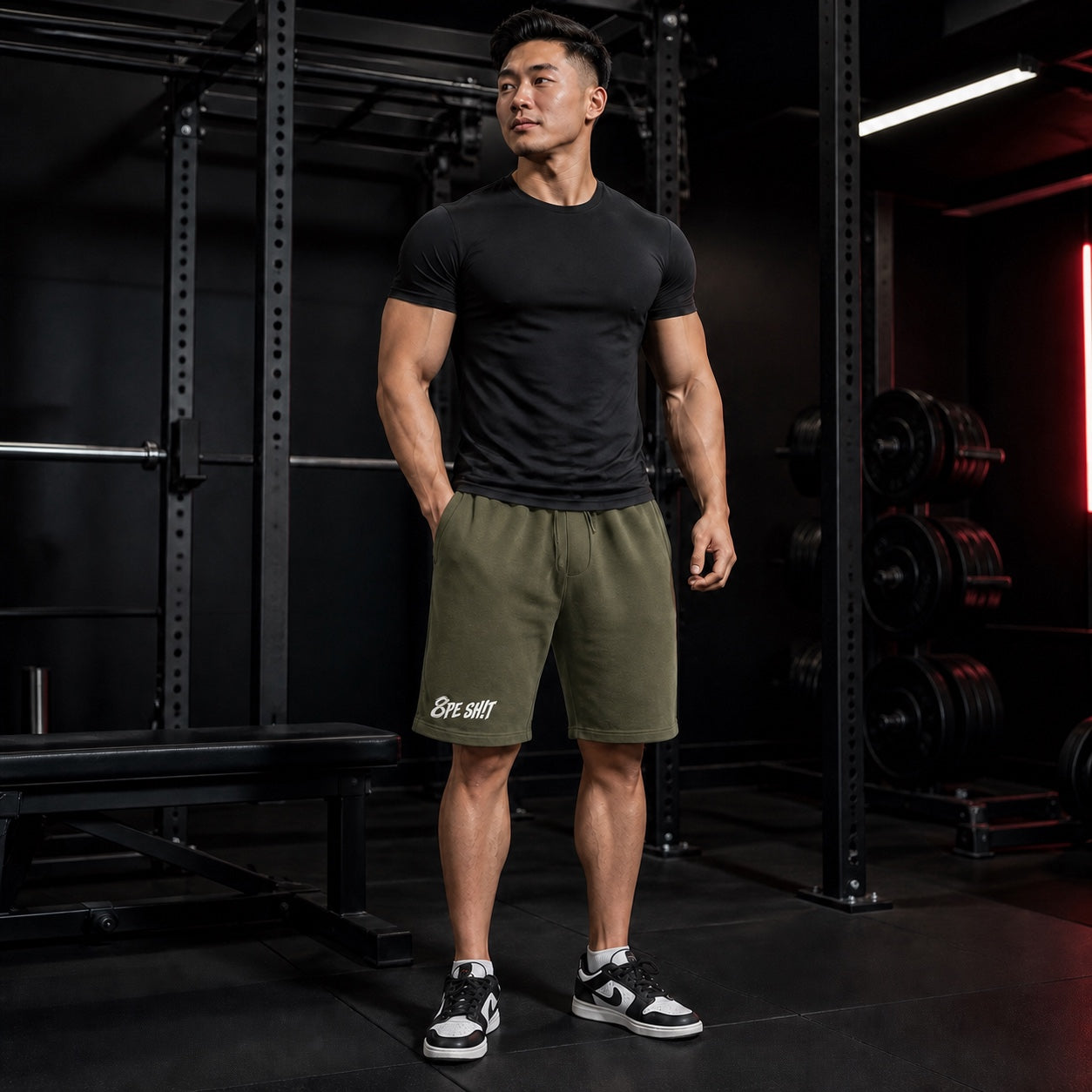 8PE SH!T Embroidered Fleece Shorts