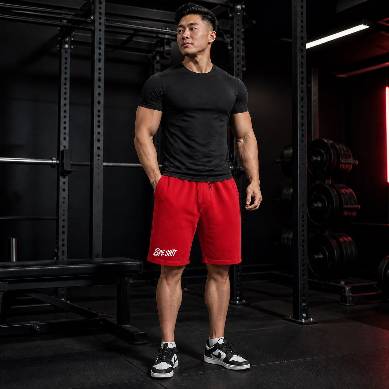 8PE SH!T Embroidered Fleece Shorts