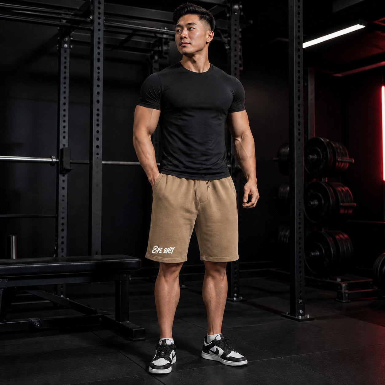 8PE SH!T Embroidered Fleece Shorts