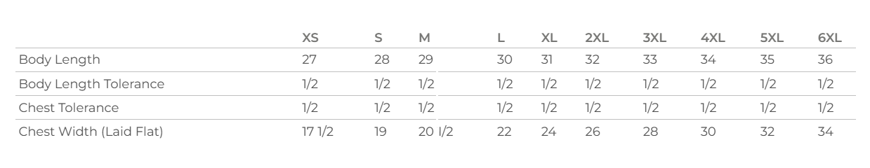 8PE Wear Motion Over Mood Premium Tee manufacturer size chart